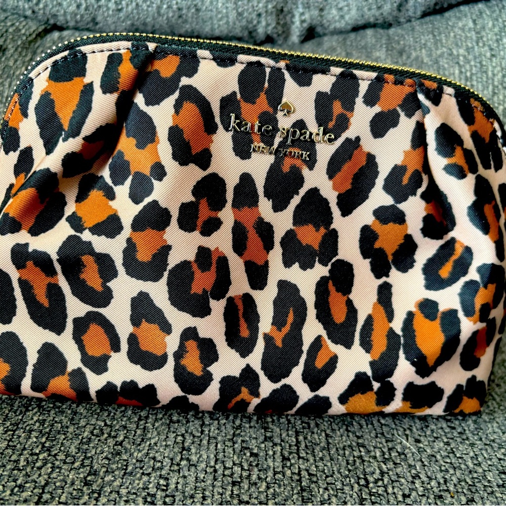 Kate Spade leopard make up bag